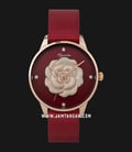 Alexandre Christie Passion AC 2723 LH BRDRE Ladies Red Rose Motif Dial Red Mesh Strap-0