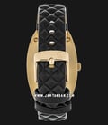 Alexandre Christie AC 2729 LH LGPIVBA Ladies Gold Dial Black Leather Strap -2