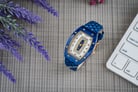 Alexandre Christie AC 2729 LH LGPSLBU Ladies White Dial Blue Leather Strap -3
