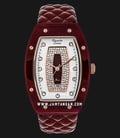 Alexandre Christie Passion AC 2729 LH LRGSLDR Ladies Dual Tone Dial Red Maroon Leather Strap -0