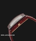 Alexandre Christie Passion AC 2729 LH LRGSLDR Ladies Dual Tone Dial Red Maroon Leather Strap -1