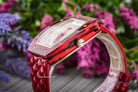 Alexandre Christie Passion AC 2729 LH LRGSLRE Ladies Dual Tone Dial Red Leather Strap -4