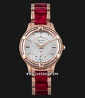 Alexandre Christie AC 2730 BF BRGSLRE Ladies Silver Dial Red Ceramic & Rose Gold Stainless Steel-0