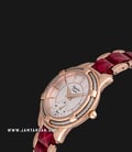 Alexandre Christie AC 2730 BF BRGSLRE Ladies Silver Dial Red Ceramic & Rose Gold Stainless Steel-1