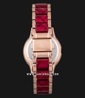 Alexandre Christie AC 2730 BF BRGSLRE Ladies Silver Dial Red Ceramic & Rose Gold Stainless Steel-2
