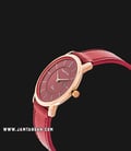 Alexandre Christie AC 2738 LD LRGRE SET Ladies Red Dial Red Leather Strap + Extra Strap-1