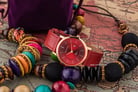 Alexandre Christie AC 2738 LD LRGRE SET Ladies Red Dial Red Leather Strap + Extra Strap-3