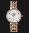Alexandre Christie AC 2742 LD BRGSL Ladies White Pattern Dial Rose Gold Stainless Steel-0
