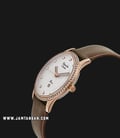 Alexandre Christie AC 2743 LD LRGSLBO Ladies White Pattern Dial Brown Leather Strap-1