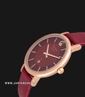 Alexandre Christie AC 2750 LD LRGRE Ladies Red Dial Red Leather Strap-1
