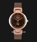 Alexandre Christie AC 2756 LD BROBO Ladies Brown Dial Rose Gold Stainless Steel-0