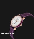 Alexandre Christie AC 2759 LD LRGSLPU Passion Ladies White Dial Purple Leather Strap-1