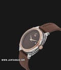 Alexandre Christie AC 2763 LD LTRBO Ladies Brown Dial Brown Rubber Strap-1