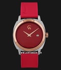 Alexandre Christie AC 2763 LD LTRRE Ladies Red Dial Red Rubber Strap-0