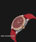 Alexandre Christie AC 2763 LD LTRRE Ladies Red Dial Red Rubber Strap-1