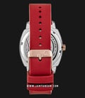 Alexandre Christie AC 2763 LD LTRRE Ladies Red Dial Red Rubber Strap-2