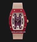 Alexandre Christie Passion AC 2778 LH BRGRE Ladies Red Dial Rose Gold Stainless Steel-0