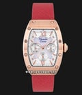 Alexandre Christie AC 2780 BF LRGMS Ladies Mother Of Pearl Dial Red Leather Strap-0