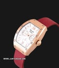 Alexandre Christie AC 2780 BF LRGMS Ladies Mother Of Pearl Dial Red Leather Strap-1