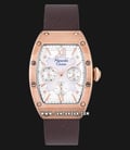 Alexandre Christie AC 2780 BF LRGMSBO Ladies Mother Of Pearl Dial Dark Brown Leather Strap-0
