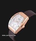 Alexandre Christie AC 2780 BF LRGMSBO Ladies Mother Of Pearl Dial Dark Brown Leather Strap-1