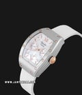 Alexandre Christie AC 2780 BF LTRMS Ladies Mother Of Pearl Dial White Leather Strap-1