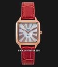 Alexandre Christie AC 2788 LH LRGMSRE Ladies Mother of Pearl Dial Red Leather Strap-0