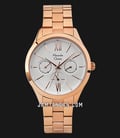 Alexandre Christie AC 2796 BF BRGSL Ladies Silver Dial Rose Gold Stainless Steel Strap-0