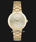 Alexandre Christie AC 2798 LH BGPIV Ladies Champagne Dial Gold Stainless Steel Strap-0