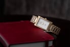 Alexandre Christie AC 2801 LH BGPSL Ladies Silver Dial Gold Stainless Steel Strap-1