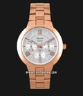 Alexandre Christie AC 2805 BF BRGSL Ladies Silver Dial Rose Gold Stainless Steel Strap-0