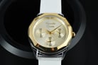 Alexandre Christie Multifunction AC 2808 BF RGPIV Ladies Gold Dial White Rubber Strap-4