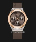 Alexandre Christie Multifunction AC 2808 BF RRGBO Ladies Brown Dial Brown Rubber Strap-0