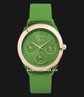 Alexandre Christie Multifunction AC 2808 BF RRGLE Ladies Light Green Dial Light Green Rubber Strap-0