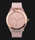 Alexandre Christie Multifunction AC 2808 BF RRGPN Ladies Pink Dial Pink Rubber Strap-0