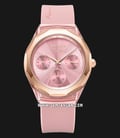 Alexandre Christie Multifunction AC 2808 BF RRGPNPN Ladies Soft Pink Dial Soft Pink Rubber Strap-0