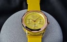 Alexandre Christie Multifunction AC 2808 BF RRGYL Ladies Yellow Dial Yellow Solid Rubber Strap-4