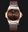 Alexandre Christie AC 2809 LD RRGBO Ladies Brown Dial Brown Rubber Strap-0