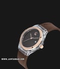 Alexandre Christie AC 2809 LD RRGBO Ladies Brown Dial Brown Rubber Strap-1