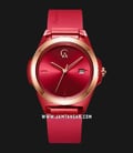 Alexandre Christie AC 2809 LD RRGRERE Ladies Red Dial Red Rubber Strap-0