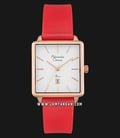Alexandre Christie AC 2810 LH LRGSLRE Passion Ladies White Dial Red Rubber Strap-0