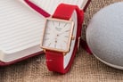 Alexandre Christie AC 2810 LH LRGSLRE Passion Ladies White Dial Red Rubber Strap-4