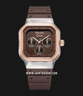 Alexandre Christie AC 2811 BF RRGBO Chronograph Ladies Brown Dial Brown Rubber Strap-0
