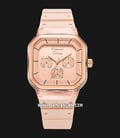 Alexandre Christie AC 2811 BF RRGPN Chronograph Ladies Rose Gold Dial Soft Pink Rubber Strap-0