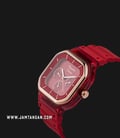 Alexandre Christie Multifunction AC 2811 BF RRGRERE Ladies Red Dial Red Rubber Strap-1
