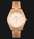 Alexandre Christie Multifunction AC 2817 BF BRGRG Ladies Rose Gold Dial Stainless Steel Strap-0