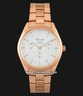 Alexandre Christie Multifunction AC 2817 BF BRGSL Ladies Silver Dial Rose Gold Stainless Steel Strap-0