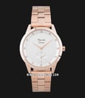Alexandre Christie AC 2819 LS BRGSL Ladies Silver Dial Rose Gold Stainless Steel Strap-0