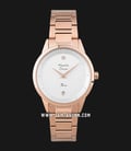 Alexandre Christie AC 2820 LD BRGSL Ladies Silver Dial Rose Gold Stainless Steel Strap-0