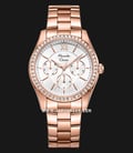 Alexandre Christie Multifunction AC 2827 BF BRGSL Ladies Silver Dial Rose Gold Stainless Steel Strap-0